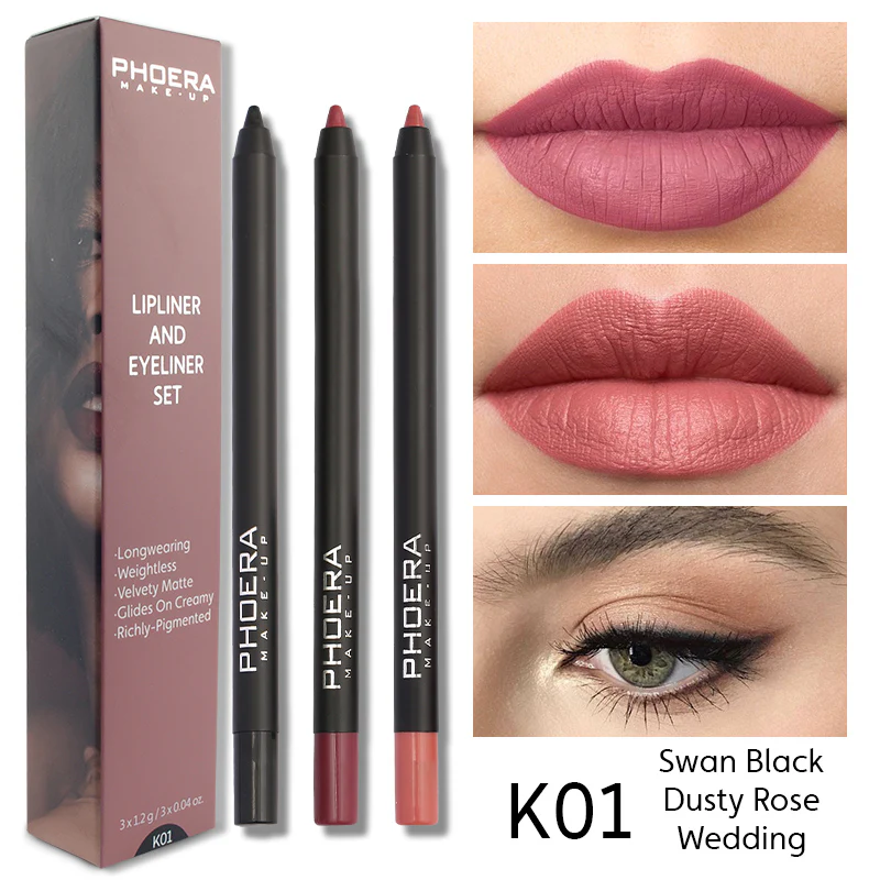 Phoera Lipliner & Eyeliner Kit - Image 3