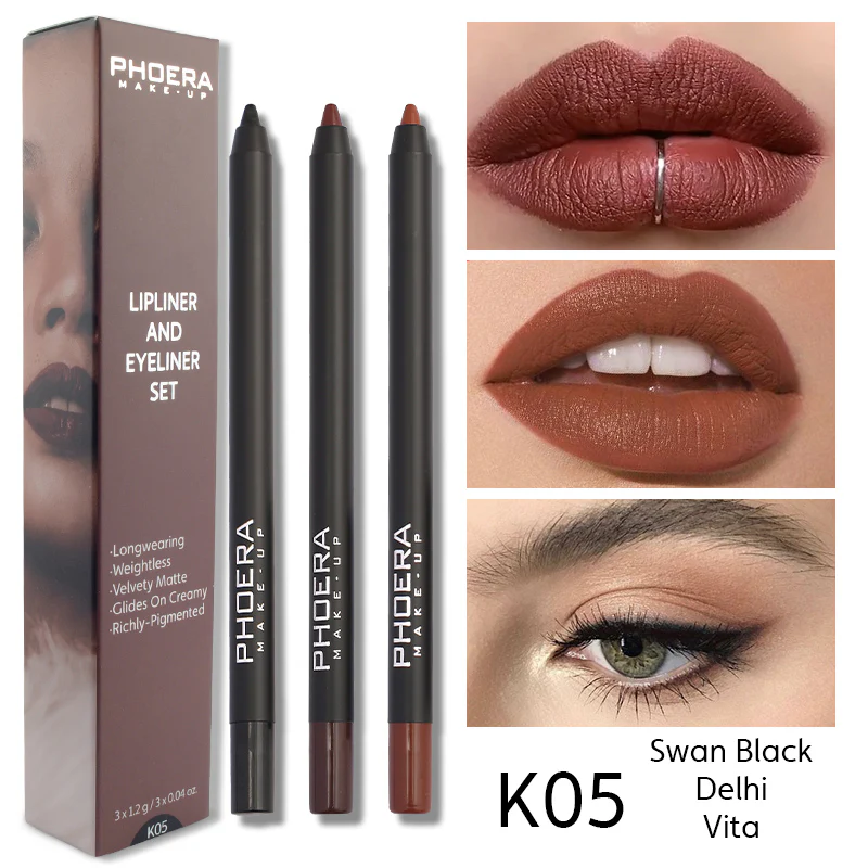 Phoera Lipliner & Eyeliner Kit - Image 7