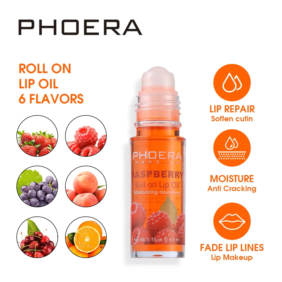 Phoera Moisturizing Roll On Lip Oil - Image 3