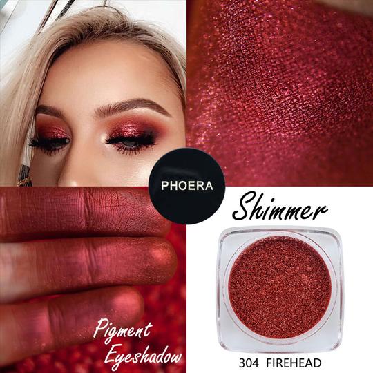 Phoera Pigment Shimmer Eyeshadow Powder - Image 5