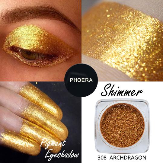 Phoera Pigment Shimmer Eyeshadow Powder - Image 9