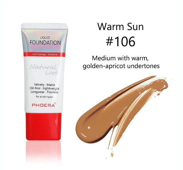Phoera Velvety Matte Cover Liquid Foundation - Image 14