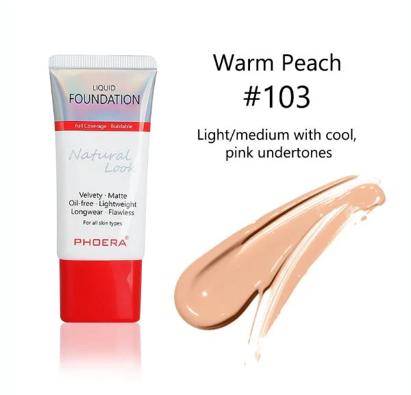 Phoera Velvety Matte Cover Liquid Foundation - Image 9
